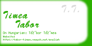 timea tabor business card
